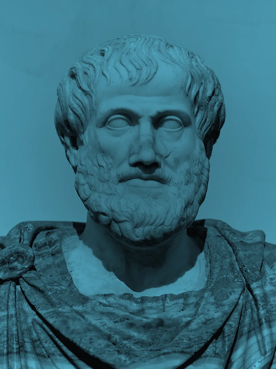 Roman marble bust of Aristotle, copy of a Greek bronze by Lysippos